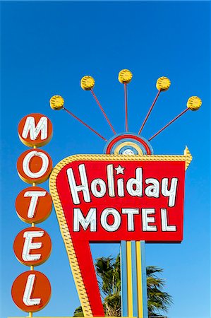 Motel sign, The Strip, Las Vegas, Nevada, United States of America, North America Stock Photo - Rights-Managed, Code: 841-06343180