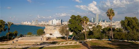 Bâtiments du centre-ville vus du parc jardins HaPisgah, Jaffa, Tel Aviv, Israël, Moyen-Orient Photographie de stock - Rights-Managed, Code: 841-06343214