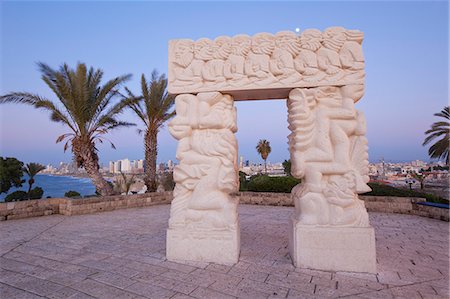 Sculpture depicting the fall of Jericho, Isaac's sacrifice and Jacob's dream, HaPisgah Gardens, Tel Aviv, Israel, Middle East Stock Photo - Rights-Managed, Code: 841-06343228