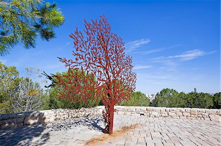 Mémorial de l'Holocauste Yad Vashem, arbre commémoratif de Partisans Panorama, Mont Herzl, Jérusalem, Israël, Moyen-Orient Photographie de stock - Rights-Managed, Code: 841-06343261