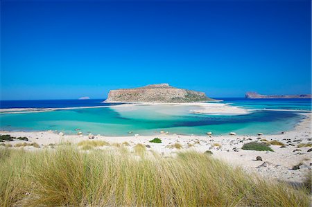 Balos Bay and Gramvousa, Chania, Crete, Greek Islands, Greece, Europe Foto de stock - Con derechos protegidos, Código: 841-06343284