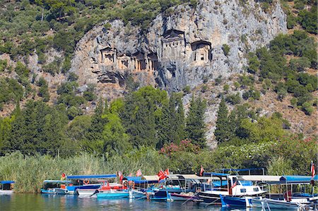 simsearch:841-07081259,k - Lycian tombs of Dalyan with fishing and tourists boats below, Dalyan, Anatolia, Turkey, Asia Minor, Eurasia Stock Photo - Rights-Managed, Code: 841-06343289