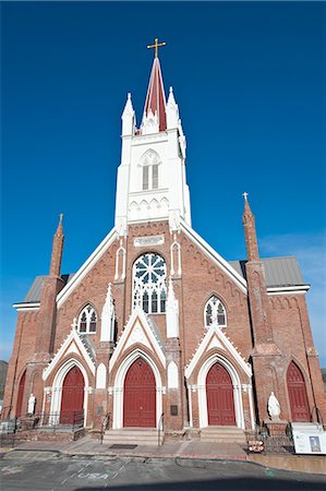 St. Mary's in the Mountains Church, Nevada's first Roman Catholic Church built in 1868, Virginia City, Nevada, United States of America, North America Foto de stock - Con derechos protegidos, Código: 841-06343341