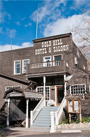 saloon - Gold Hill Hotel and Saloon, Nevada's oldest hotel dating from 1859, Virginia City, Nevada, United States of America, North America Foto de stock - Con derechos protegidos, Código: 841-06343350