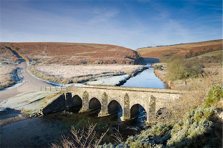 exmoor - Landacre bridge and frost covered winter moorland, Exmoor National Park, Somerset, England, United Kingdom, Europe Stock Photo - Rights-Managed, Code: 841-06343444