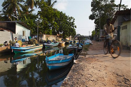 Fishing boats along Hamilton Canal, an old Dutch canal, Negombo, Western Province, Sri Lanka, Asia Stock Photo - Rights-Managed, Code: 841-06343659