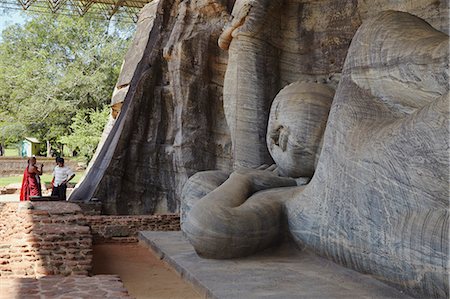 Reclining Buddha statue, Gal Vihara, Polonnaruwa, UNESCO World Heritage Site, North Central Province, Sri Lanka, Asia Stock Photo - Rights-Managed, Code: 841-06343719