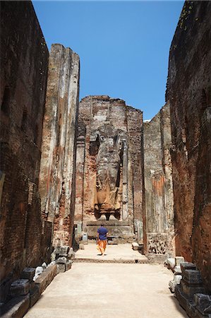 Tourist at Lankatilaka, Polonnaruwa, UNESCO World Heritage Site, North Central Province, Sri Lanka, Asia Stock Photo - Rights-Managed, Code: 841-06343727