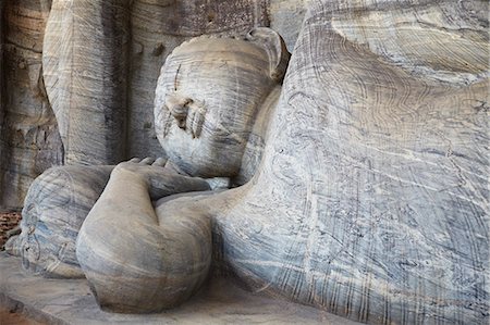 Reclining Buddha statue, Gal Vihara, Polonnaruwa, UNESCO World Heritage Site, North Central Province, Sri Lanka, Asia Stock Photo - Rights-Managed, Code: 841-06343722