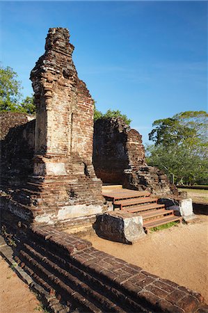 ruined - Potgul Vihara, Southern Ruins, Polonnaruwa, UNESCO World Heritage Site, North Central Province, Sri Lanka, Asia Stock Photo - Rights-Managed, Code: 841-06343736