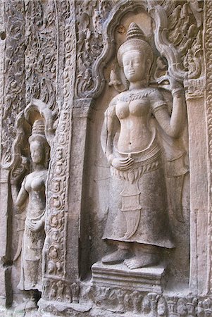 decorative - Preah Khan, Angkor Archaeological Park, Angkor Archaeological Park, UNESCO World Heritage Site, Siem Reap, Cambodia, Indochina, Southeast Asia, Asia Stock Photo - Rights-Managed, Code: 841-06343853