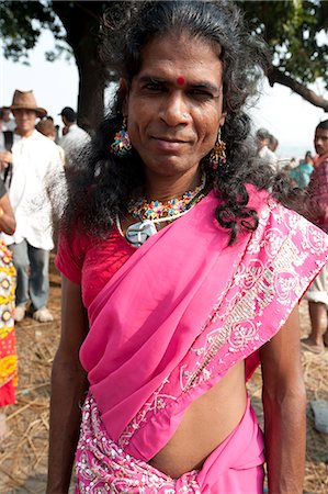 Launda dancer, a transsexual Bihari man dressed as a woman to dance at village weddings and fairs, Sonepur Cattle fair, Bihar, India, Asia Stock Photo - Rights-Managed, Code: 841-06343880