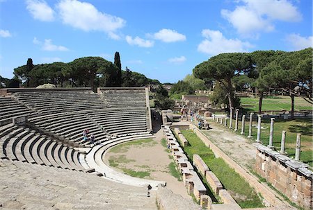 Amphithéâtre, Ostia Antica, Rome, Lazio, Italie, Europe Photographie de stock - Rights-Managed, Code: 841-06343973