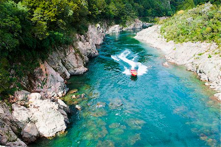 rennboot - Viele am Buller River am Buller Gorge Drehbrücke, Südinsel, Neuseeland, Pazifik Stockbilder - Lizenzpflichtiges, Bildnummer: 841-06445189