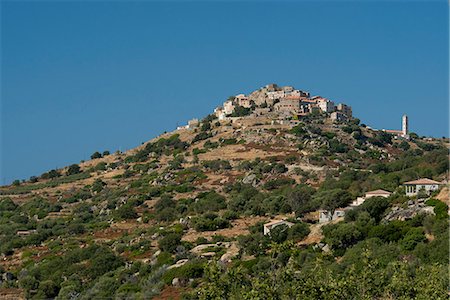 The hilltop village of St. Antonino in the Haute-Balagne region of Corsica, France, Europe Stock Photo - Rights-Managed, Code: 841-06445585