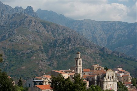 Une vue de Montegrosso dans la région de Haute-Balagne Corse, France, Europe Photographie de stock - Rights-Managed, Code: 841-06445581