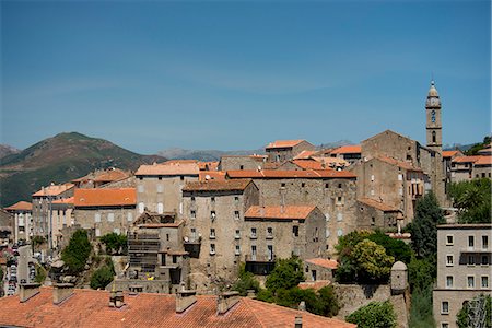 A view of the town of Sartene in the Sartenais region of Corsica, France, Europe Stock Photo - Rights-Managed, Code: 841-06445583