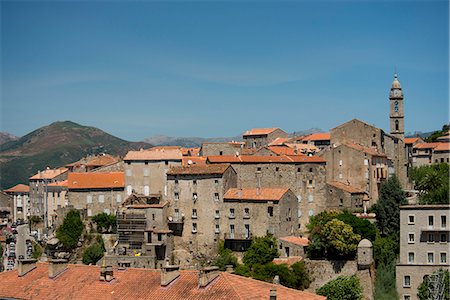 Une vue sur la ville de Sartène, dans la région du Sartenais de Corse, France, Europe Photographie de stock - Rights-Managed, Code: 841-06445583