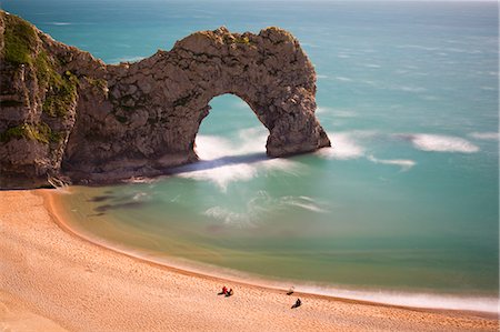 sea coast top view - Durdle Door, a natural stone arch in the sea, Lulworth, Isle of Purbeck, Jurassic Coast, UNESCO World Heritage Site, Dorset, England, United Kingdom, Europe Stock Photo - Rights-Managed, Code: 841-06445592