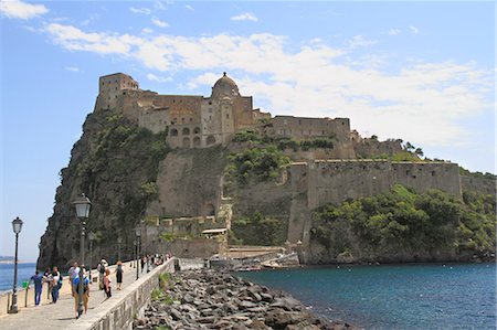 Castle, island of Ischia, Campania, Italy, Mediterranean, Europe Foto de stock - Con derechos protegidos, Código: 841-06445649