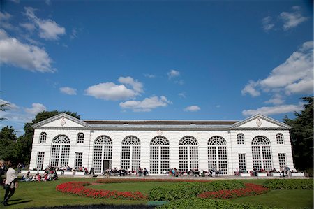 royal botanic gardens - Orangery, with Olympic themed garden, Royal Botanic Gardens, UNESCO World Heritage Site, Kew, near Richmond, Surrey, England, United Kingdom, Europe Foto de stock - Con derechos protegidos, Código: 841-06445726