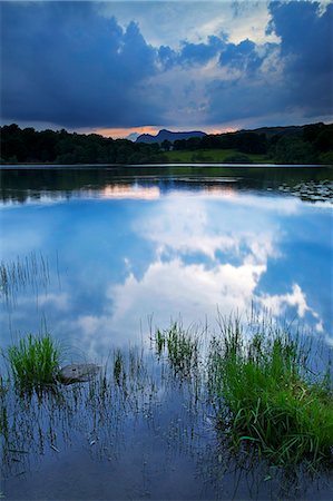 Loughrigg Tarn, Parc National de Lake District, Cumbria, Angleterre, Royaume-Uni, Europe Photographie de stock - Rights-Managed, Code: 841-06445808