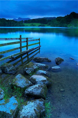 dark water - Loughrigg Tarn, Lake District National Park, Cumbria, England, United Kingdom, Europe Stock Photo - Rights-Managed, Code: 841-06445812