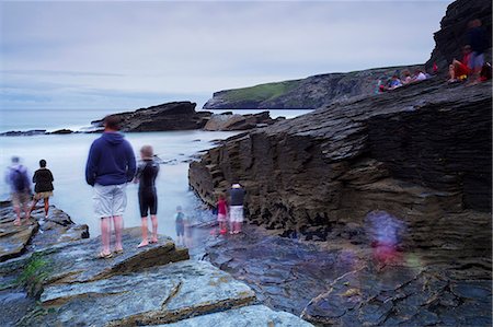 Trebarwith Strand, Cornwall, Angleterre, Royaume-Uni, Europe Photographie de stock - Rights-Managed, Code: 841-06445856