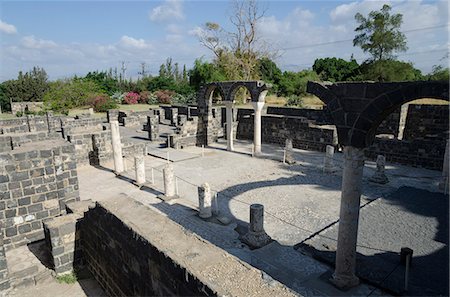 Die byzantinische Kirche von Kursi Ausgrabungsstätte, See Genezareth, Israel, Nahost Stockbilder - Lizenzpflichtiges, Bildnummer: 841-06445892