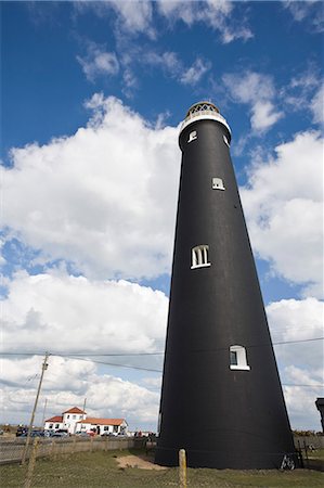 The Old Lighthouse, Dungeness, Kent, England, United Kingdom, Europe Foto de stock - Con derechos protegidos, Código: 841-06446006