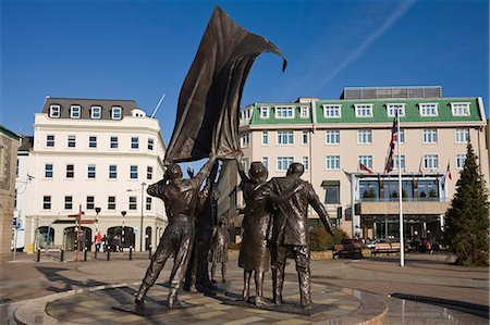 places - Monument de la libération, Saint-Hélier, Jersey, Channel Islands, Royaume-Uni, Europe Photographie de stock - Rights-Managed, Code: 841-06446018