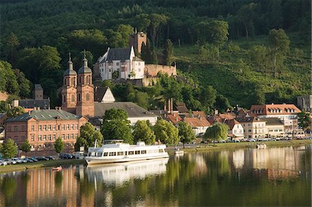 Blick über den Main nach Miltenberg, Bayern, Deutschland, Europa Stockbilder - Lizenzpflichtiges, Bildnummer: 841-06446235