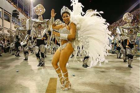 Carnival parade at the Sambodrome, Rio de Janeiro, Brazil, South America Foto de stock - Direito Controlado, Número: 841-06446305