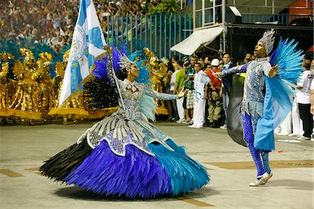 Carnival parade at the Sambodrome, Rio de Janeiro, Brazil, South America Foto de stock - Direito Controlado, Número: 841-06446300
