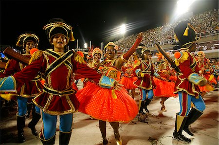 Carnival parade at the Sambodrome, Rio de Janeiro, Brazil, South America Foto de stock - Direito Controlado, Número: 841-06446313