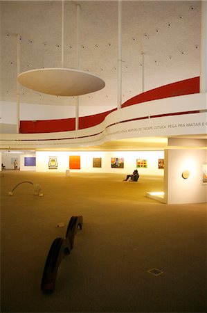Museo Nacional (Musée National) conçu par Oscar Niemeyer, Brasilia, patrimoine mondial de l'UNESCO, Brésil, Amérique du Sud Photographie de stock - Rights-Managed, Code: 841-06446453