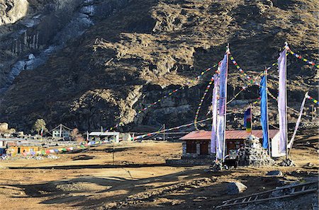 remote village - Kyanjin Gumba village, Langtang National Park, Bagmati, Central Region (Madhyamanchal), Nepal, Asia Stock Photo - Rights-Managed, Code: 841-06446526