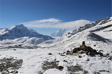 Thorong La (Thorong La), un col à 5416m, Annapurna Conservation Area, Gandaki, région de l'Ouest (Pashchimanchal), Himalaya, Népal, Asie Photographie de stock - Rights-Managed, Code: 841-06446573