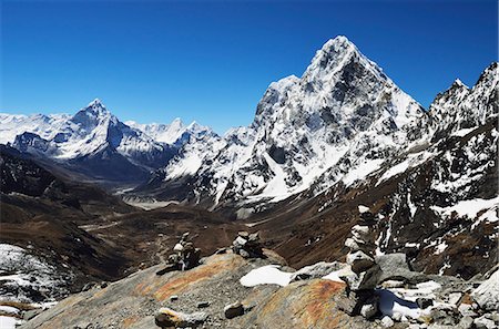 simsearch:841-05960401,k - View of Ama Dablam and Chola Khola from Cho La Pass, Sagarmatha National Park, UNESCO World Heritage Site, Solukhumbu District, Sagarmatha, Eastern Region (Purwanchal), Nepal, Himalayas, Asia Foto de stock - Con derechos protegidos, Código: 841-06446620