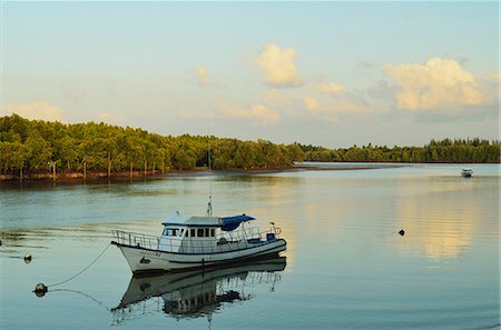 Krabi River, Krabi Town, Krabi Province, Thailand, Southeast ASia, Asia Stock Photo - Rights-Managed, Code: 841-06446668