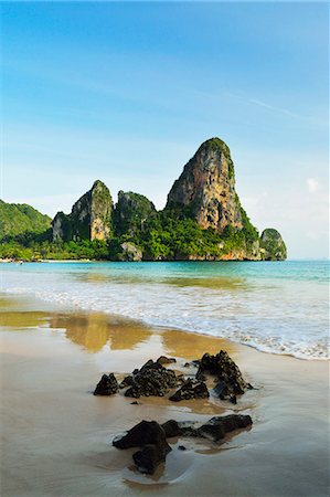 Rai Leh West Beach, Rai Leh (Railay), Andaman Küste, Provinz Krabi, Thailand, Südostasien, Asien Stockbilder - Lizenzpflichtiges, Bildnummer: 841-06446676