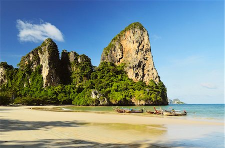 sand island - Rai Leh West Beach, Rai Leh (Railay), Andaman Coast, Krabi Province, Thailand, Southeast Asia, Asia Foto de stock - Con derechos protegidos, Código: 841-06446689