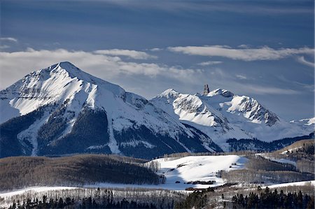 simsearch:841-08421078,k - Lizard Head in the winter, Uncompahgre National Forest, Colorado, United States of America, North America Stock Photo - Rights-Managed, Code: 841-06446789