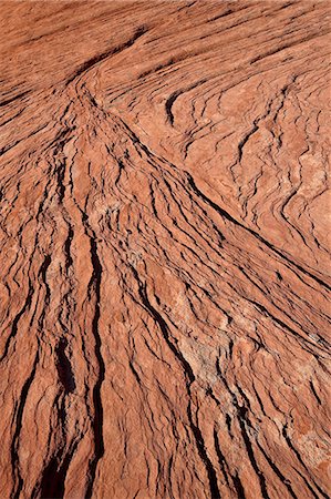 parque estatal del valle de fuego - Sandstone layers eroded into a fan, Valley of Fire State Park, Nevada, United States of America, North America Foto de stock - Con derechos protegidos, Código: 841-06446808