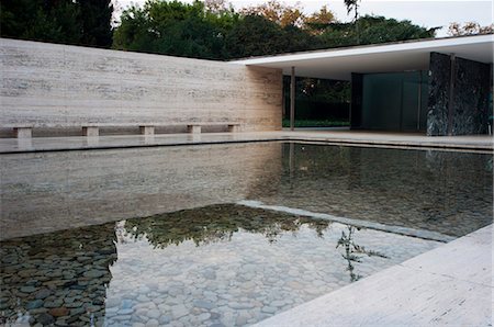 pavilion - Reconstruction du pavillon allemand Mies Van Der Rohe pour l'Exposition de Barcelone (pavillon de Barcelone), Barcelone, Catalunya (Catalogne) (Catalunya), Espagne, Europe Photographie de stock - Rights-Managed, Code: 841-06446949