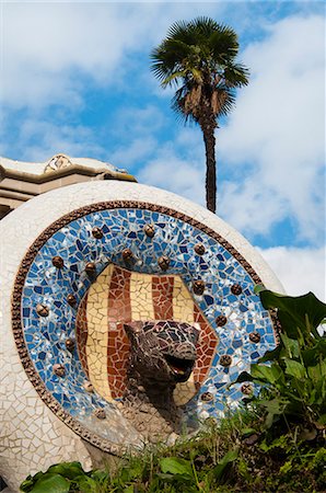 Guell Park (Parc Guell), Unesco World Heritage Site, Barcelona, Catalunya (Catalonia) (Cataluna), Spain, Europe Stock Photo - Rights-Managed, Code: 841-06446958