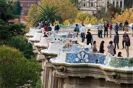 Guell Park (Parc Guell), Unesco World Heritage Site, Barcelona, Catalunya (Catalonia) (Cataluna), Spain, Europe Fotografie stock - Rights-Managed, Codice: 841-06446953