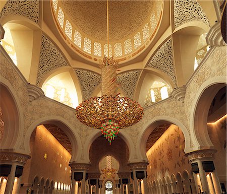 Mosquée Sheikh Zayed, Abu Dhabi, Émirats Arabes Unis, Moyen-Orient Photographie de stock - Rights-Managed, Code: 841-06446969