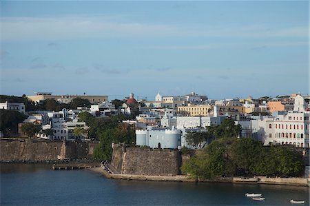 The colonial town, San Juan, Puerto Rico, West Indies, Caribbean, United States of America, Central America Foto de stock - Con derechos protegidos, Código: 841-06446994