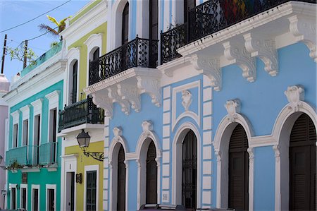 street color buildings - La ville coloniale, de San Juan, Porto Rico, Antilles, Caraïbes, États-Unis d'Amérique, l'Amérique centrale Photographie de stock - Rights-Managed, Code: 841-06446998